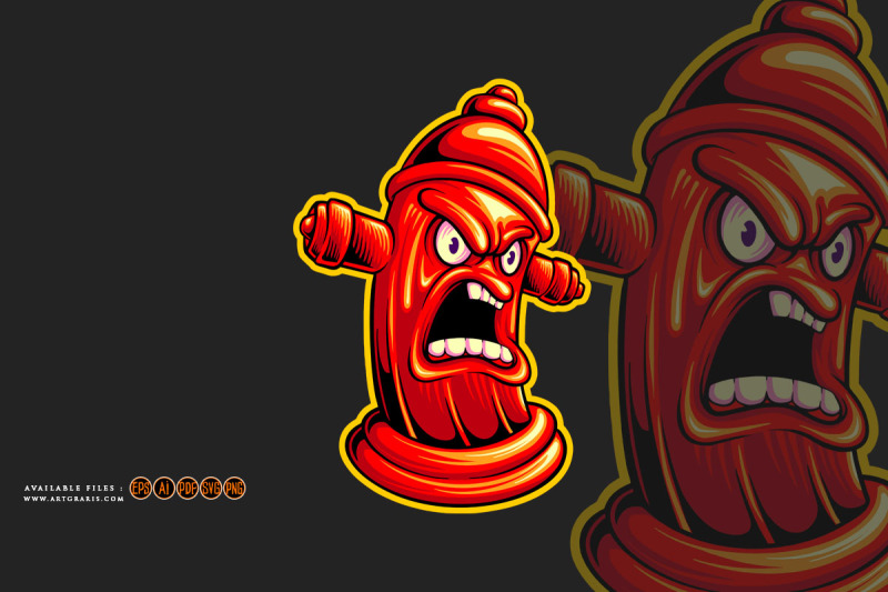 screaming-hydrant-pillar-rescue-device-logo-illustrations