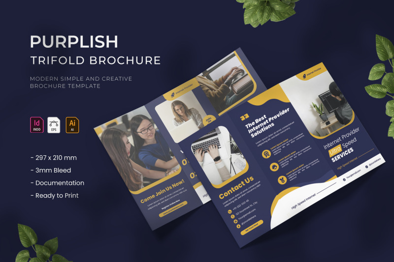 purplish-trifold-brochure