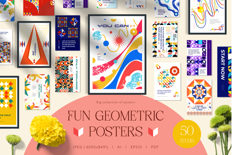fun-geometric-a4-posters-bundle