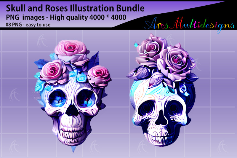 sugar-skull-and-roses-illustration-bundle