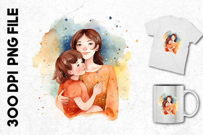 illustration-of-a-mom-hugging-her-child