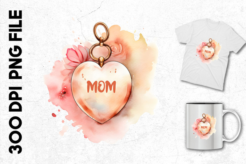 mom-on-a-watercolor-heart-pendant