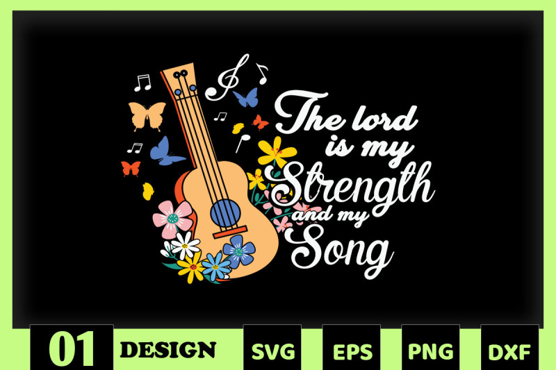 the-lord-is-strength-and-my-song-floral