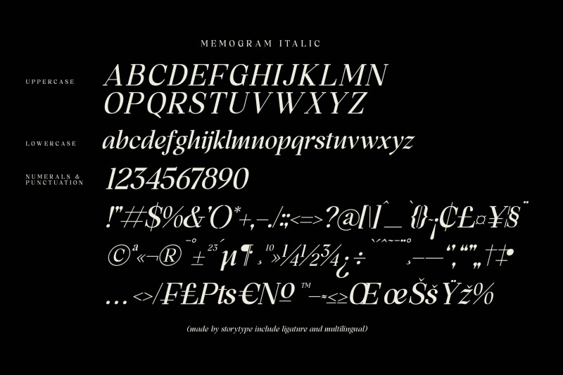 memogram-typeface