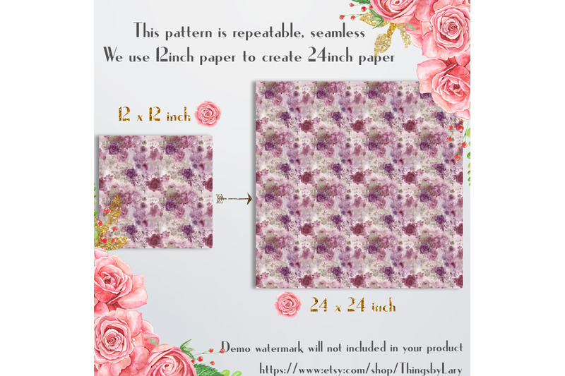 30-seamless-mauve-grunge-vintage-floral-and-writting-digital-papers