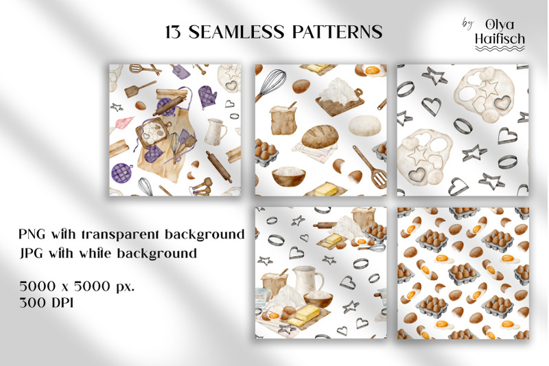 watercolor-baking-seamless-patterns-set-cooking-backgrounds