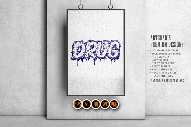 dripping-drug-lettering-word-cannabis-smoke-effect-monochrome