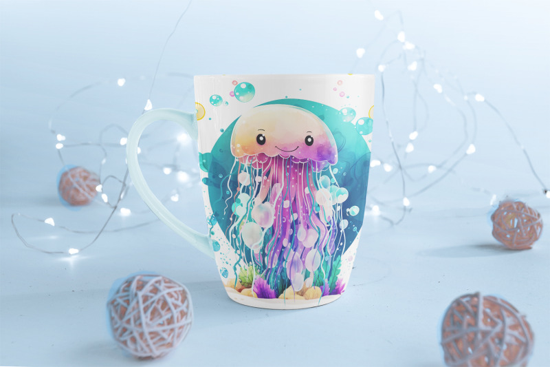 sublimation-mug-design-cute-jellyfish-png-file