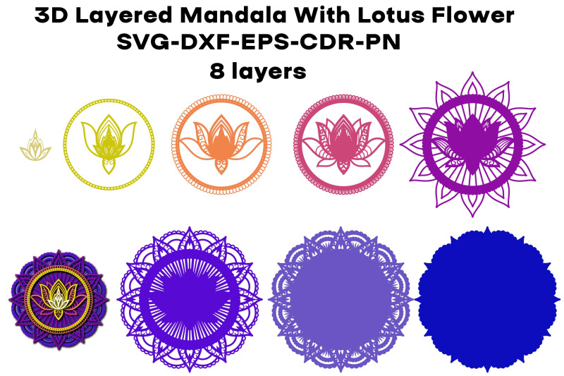 3d-layered-mandala-with-lotus-flower-for-laser-cut-cricut