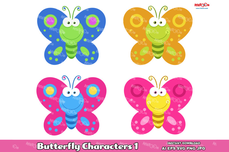 butterfly-cartoon-mascot-characters-1