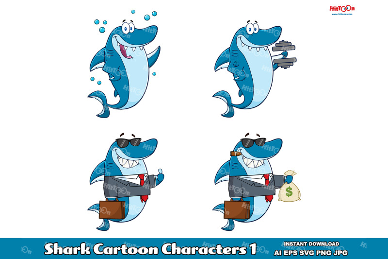 shark-cartoon-mascot-characters-1