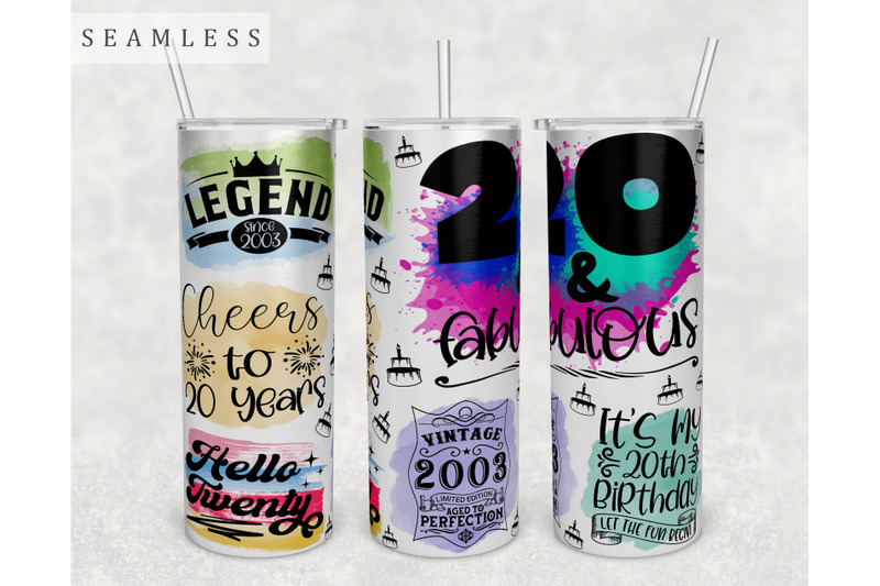 20th-birthday-tumbler-wrap-20-oz-skinny-tumbler-sublimation-design