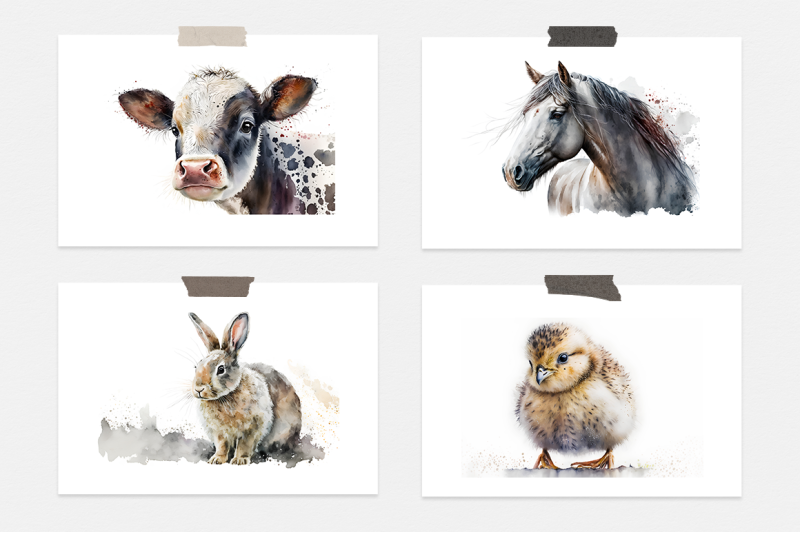 on-the-farm-watercolor-collection