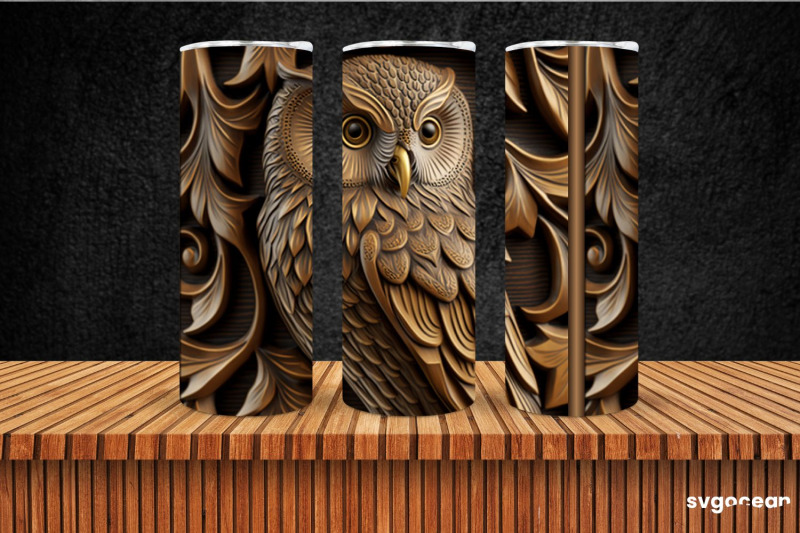 tooled-leather-owl-tumbler-skinny-20-oz-sublimation