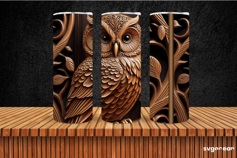 tooled-leather-owl-tumbler-skinny-20-oz-sublimation