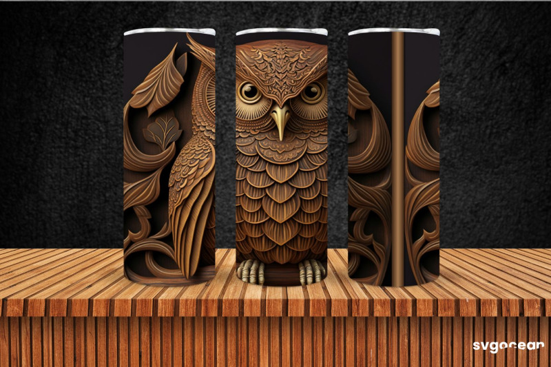 tooled-leather-owl-tumbler-skinny-20-oz-sublimation