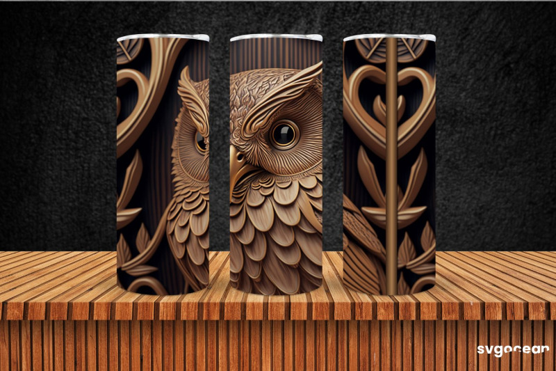 tooled-leather-owl-tumbler-skinny-20-oz-sublimation