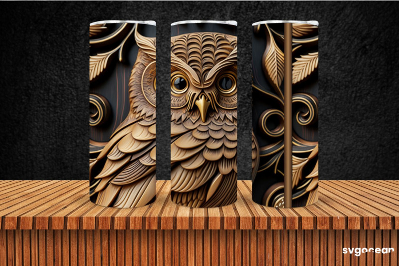 tooled-leather-owl-tumbler-skinny-20-oz-sublimation