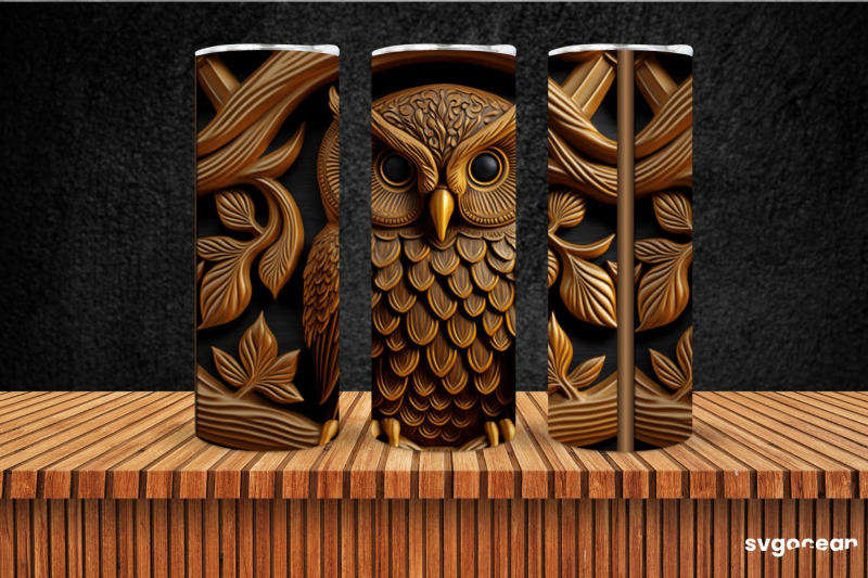 tooled-leather-owl-tumbler-skinny-20-oz-sublimation