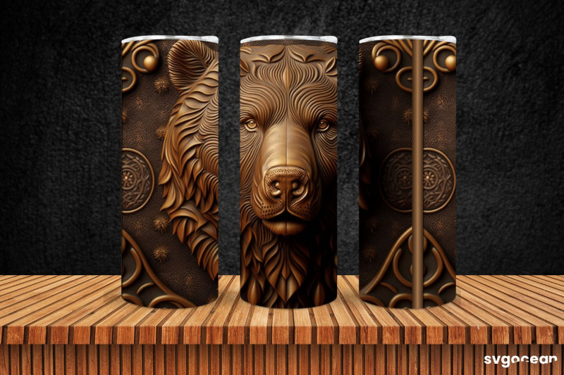 tooled-leather-bear-tumbler-skinny-20-oz-sublimation