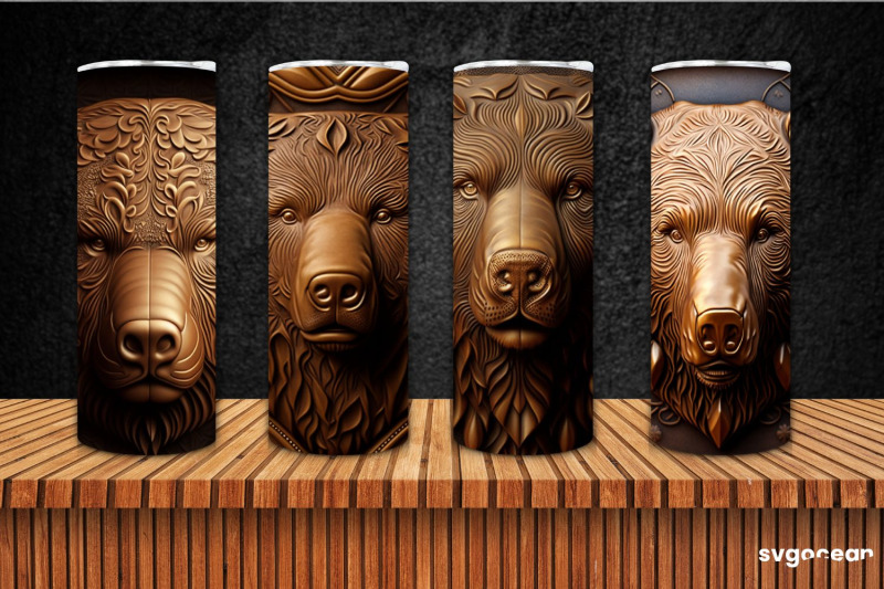 tooled-leather-bear-tumbler-skinny-20-oz-sublimation