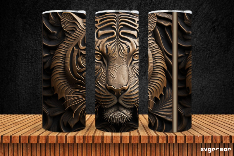 tiger-tumbler-sublimation-skinny-20-oz-tooled-leather