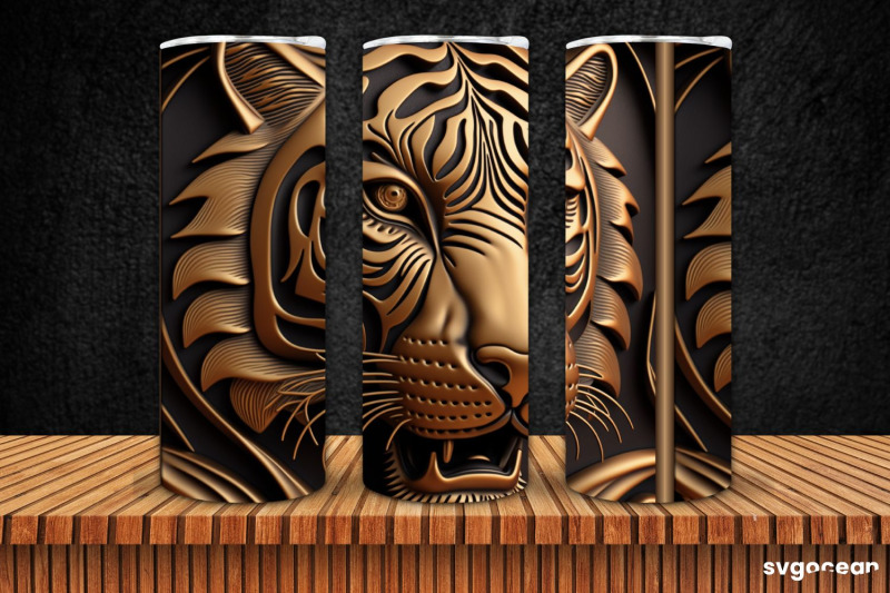 tiger-tumbler-sublimation-skinny-20-oz-tooled-leather