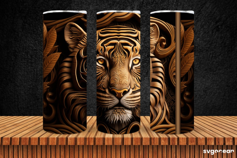 tiger-tumbler-sublimation-skinny-20-oz-tooled-leather