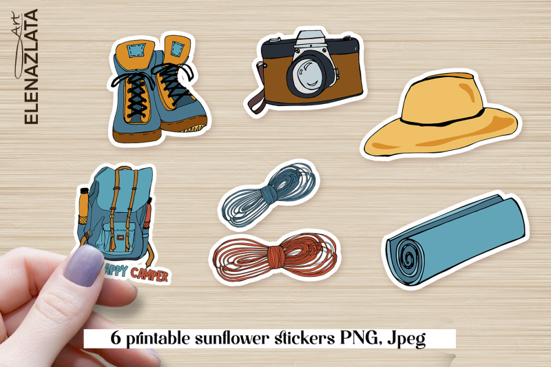 camping-sticker-illustration-pack