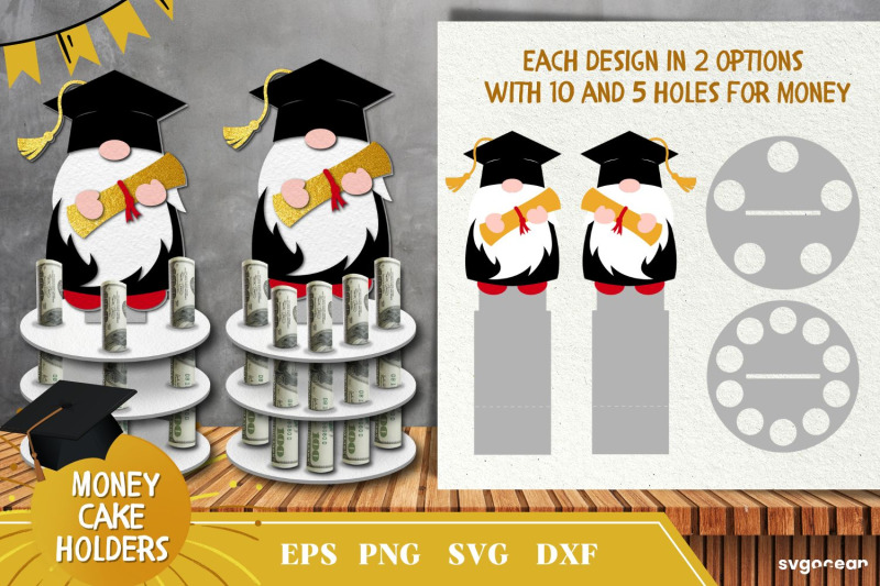 graduation-money-cake-gnome-money-holder-layered-svg