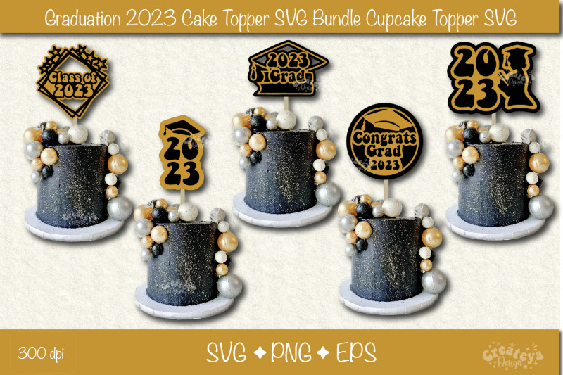 graduation-2023-cake-topper-bundle-cupcake-topper-congrats-graduatio