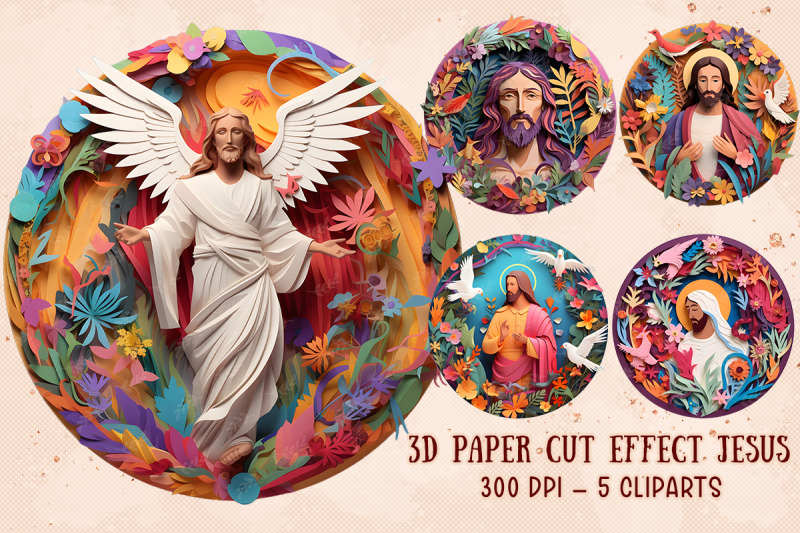 3d-paper-cut-effect-jesus-sublimation