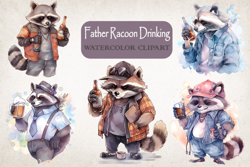 father-racoon-loves-drinking-bundle