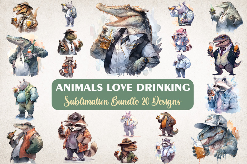 animals-love-drinking-watercolor-bundle