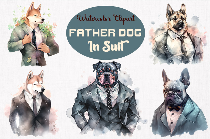 father-dog-in-suit-watercolor-bundle