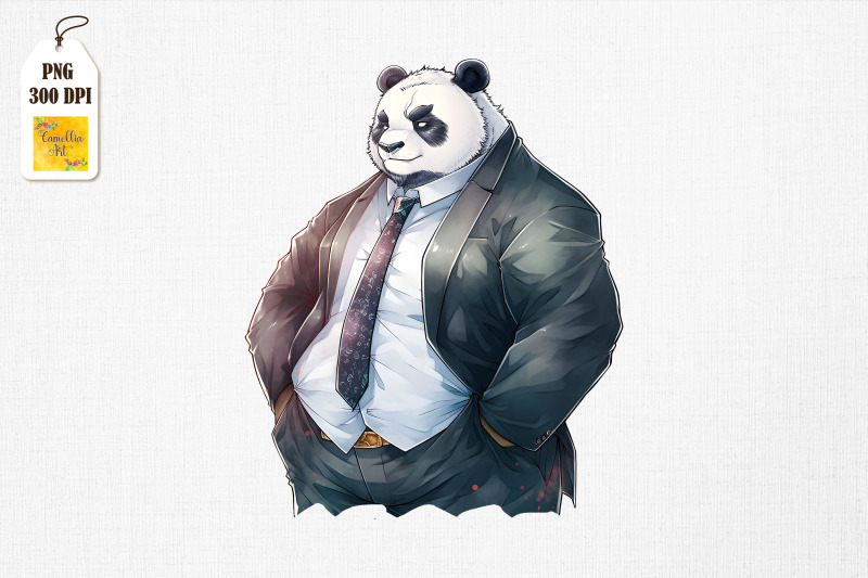 father-panda-in-suit-watercolor-bundle