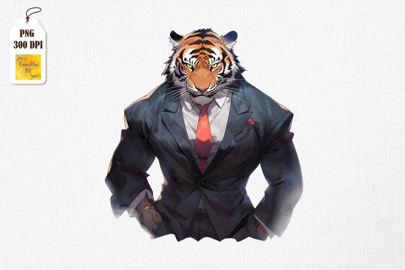 father-tiger-in-suit-watercolor-bundle