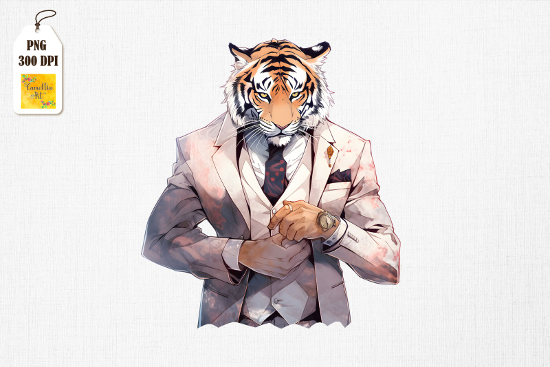 father-tiger-in-suit-watercolor-bundle