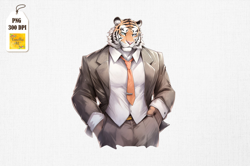 father-tiger-in-suit-watercolor-bundle