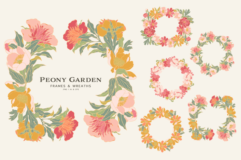 peony-garden-floral-clipart-collection