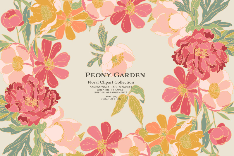 peony-garden-floral-clipart-collection