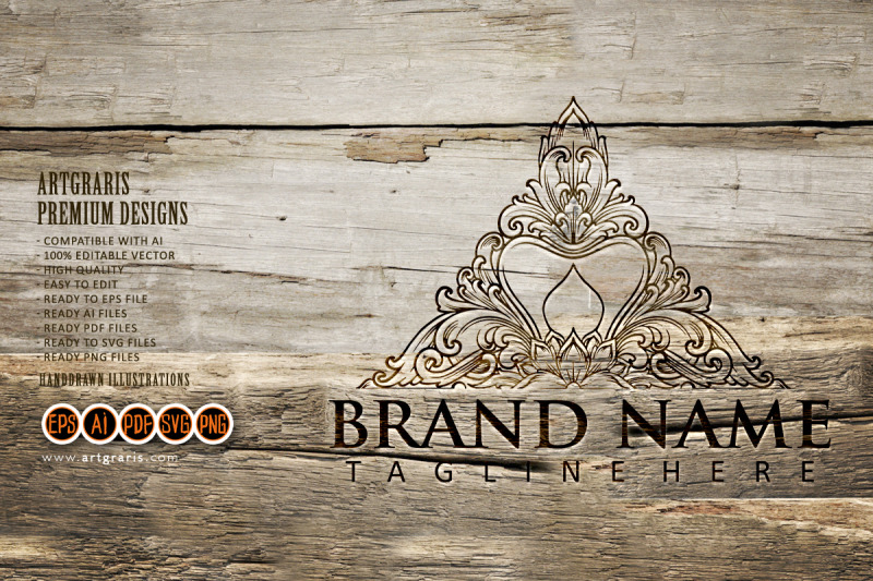 luxury-antique-triangle-swirl-flourish-logo-illustrations