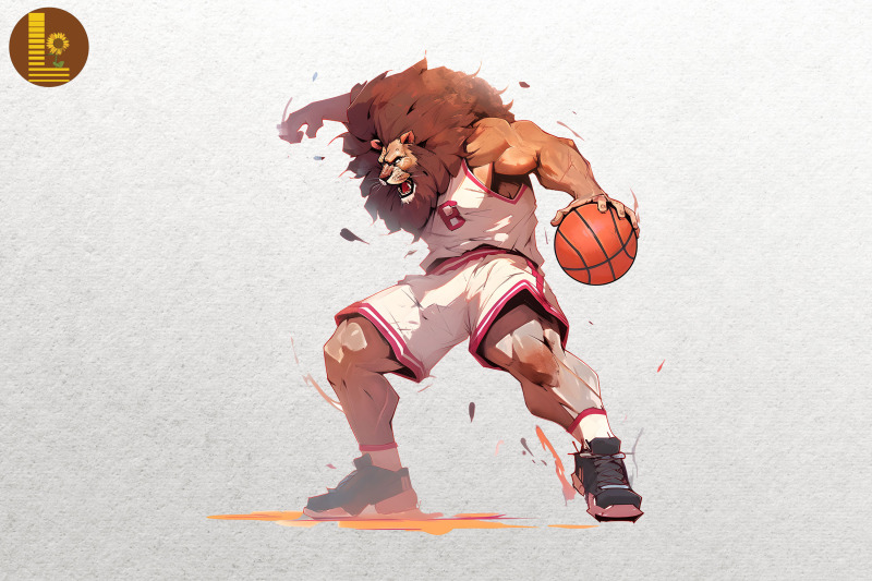 lion-loves-basketball-watercolor-bundle