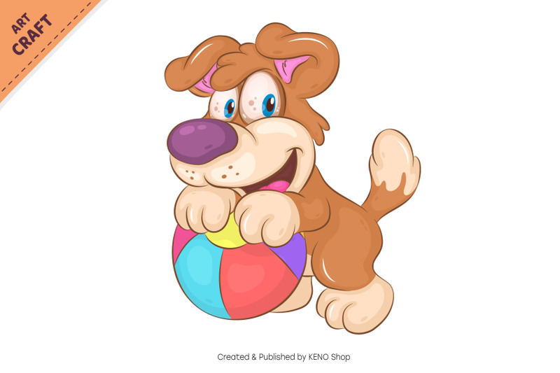 cartoon-dog-and-ball-clipart