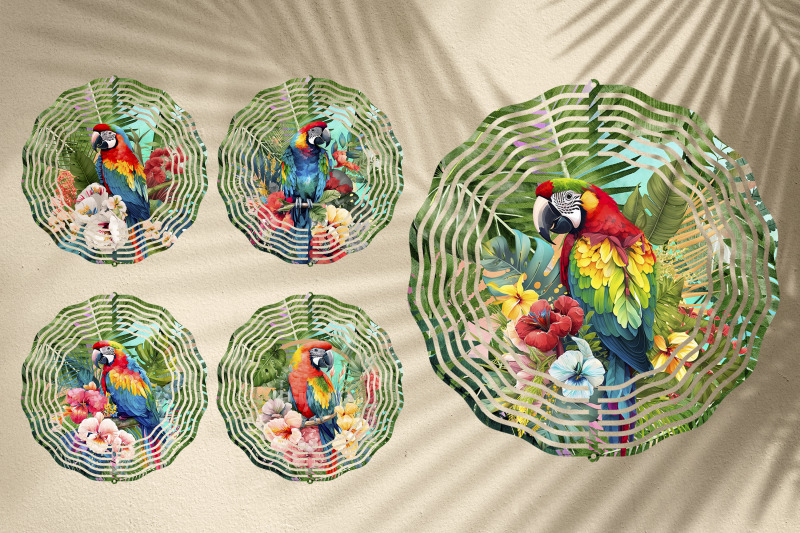 parrot-wind-spinner-sublimation-wild-animal-wind-spinner-design
