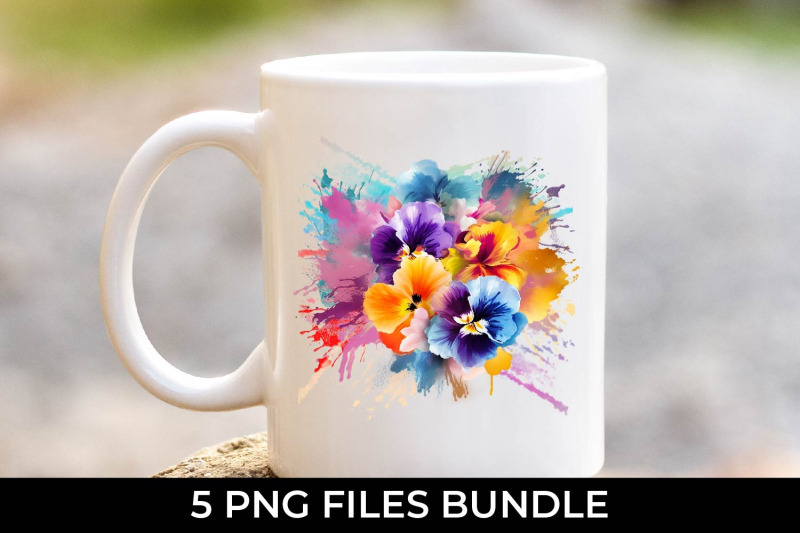 rainbow-pansy-watercolor-bundle