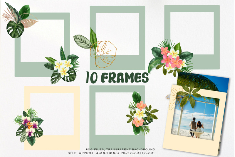 tropical-retro-frames-png