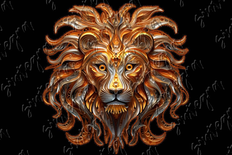 lion-zodiac-sign-paper-quilling-png-file