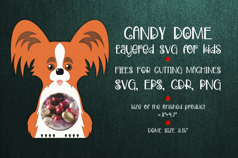 papillon-dog-candy-dome-template