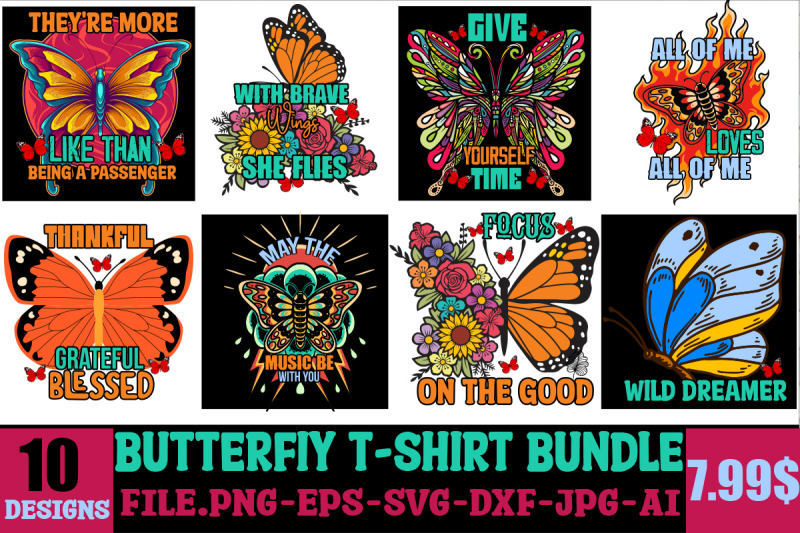 butterfly-t-shirt-bundle-10-designs-butterfly-t-shirt-design-butterfl